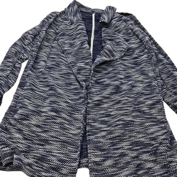 BAGATELLE Tweed Open-front Jacket In Blue size M (MR-181) - Picture 6 of 8